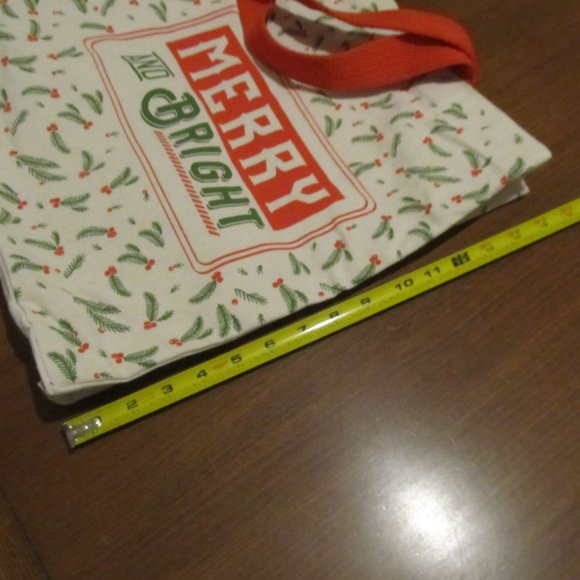 Merry and Bright Festive Canvas Tote Bag - Picture 10 of 12